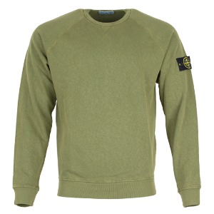 스톤아일랜드 남성 면 맨투맨 티셔츠 761566360 V0158 (OLIVE GREEN)