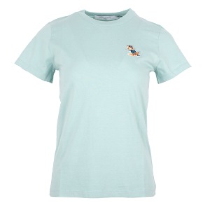 메종키츠네 여성 폭스 패치 면 티셔츠 KW00107KJ0008 P429 (BLUE HAZE)